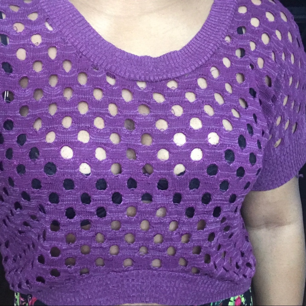 Plum color Loose knit sweater (Easter Sale)